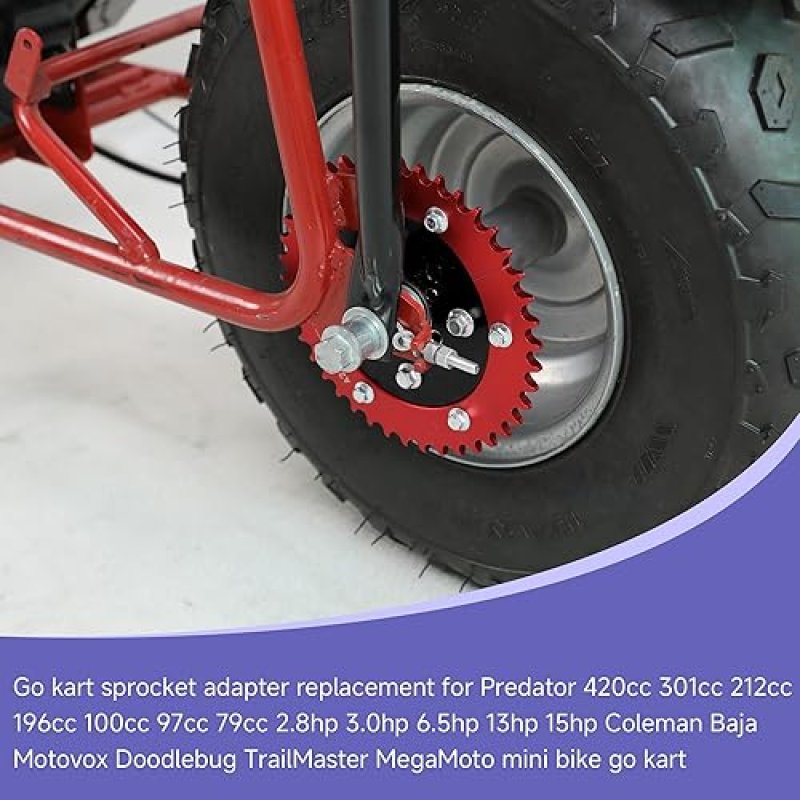 CILOYU 420 42 TOOTH MINI BIKE SPLIT SPROCKET HUB ADAPTER COMPATIBLE WITH COLEMAN CT200U BT200X