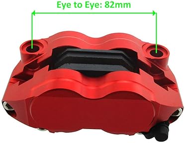 OUYUNOU RED 82MM RACING 4-PISTON BRAKE CALIPER MOUNT MOUNTING HOLE FOR PIT DIRT SUPER MOTARD BIKE
