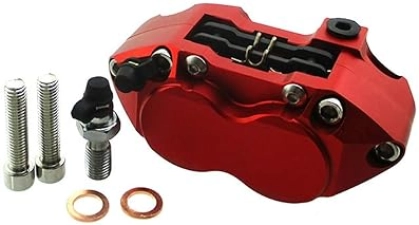 OUYUNOU RED 82MM RACING 4-PISTON BRAKE CALIPER MOUNT MOUNTING HOLE FOR PIT DIRT SUPER MOTARD BIKE