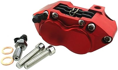 OUYUNOU RED 82MM RACING 4-PISTON BRAKE CALIPER MOUNT MOUNTING HOLE FOR PIT DIRT SUPER MOTARD BIKE
