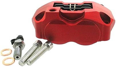 OUYUNOU RED 82MM RACING 4-PISTON BRAKE CALIPER MOUNT MOUNTING HOLE FOR PIT DIRT SUPER MOTARD BIKE