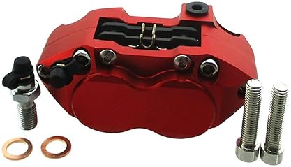 OUYUNOU RED 82MM RACING 4-PISTON BRAKE CALIPER MOUNT MOUNTING HOLE FOR PIT DIRT SUPER MOTARD BIKE