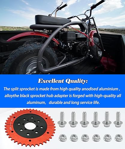 420 SPROCKER MAGIOO 42 TOOTH MINI BIKE SPLIT SPROCKET HUB ADAPTER FOR COLEMAN CT200U BAJA WARRIOR MB1200