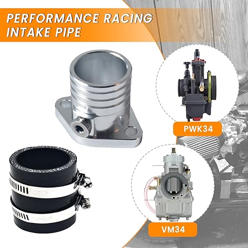 QASKEHKT RACING INTAKE MANIFOLD ADAPTER KIT FOR PREDATOR GX340 GX390 11-13HP MINI BIKE GO KART PARTS