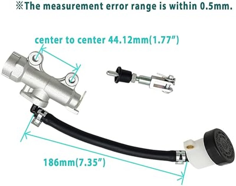 QYMOTO KT196 BRAKE MASTER CYLINDER FOR COLEMAN 196CC 200GK GO KART BRAKE PUMP REPLACEMENT