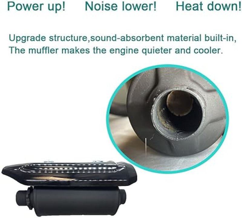 QYMOTO CT200U MINI BIKE SILENCER KIT WITH MUFFLER PIPE HEAT SHIELD FOR COLEMAN BT200X