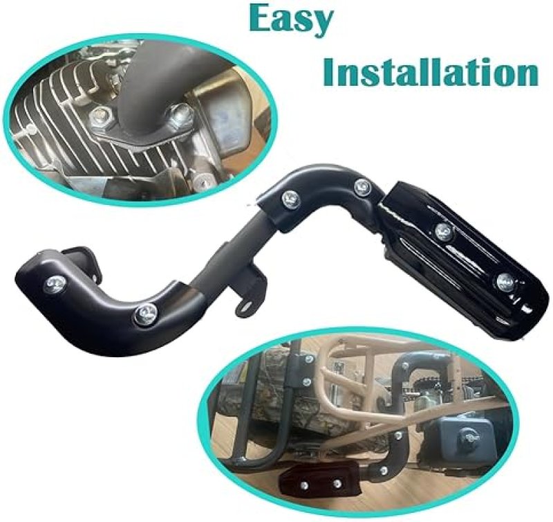 QYMOTO CT200U MINI BIKE SILENCER KIT WITH MUFFLER PIPE HEAT SHIELD FOR COLEMAN BT200X
