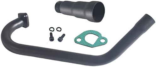 YUECANG 3-STAGE EXHAUST HEADER PIPE FOR COLEMAN CT200U BT200X 212CC 196CC GO KART MINI BIKE BLACK