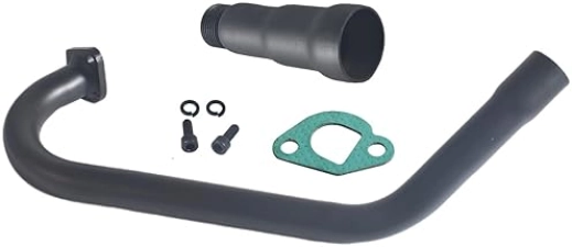 YUECANG 3-STAGE EXHAUST HEADER PIPE FOR COLEMAN CT200U BT200X 212CC 196CC GO KART MINI BIKE BLACK
