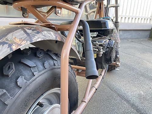YUECANG 3-STAGE EXHAUST HEADER PIPE FOR COLEMAN CT200U BT200X 212CC 196CC GO KART MINI BIKE BLACK