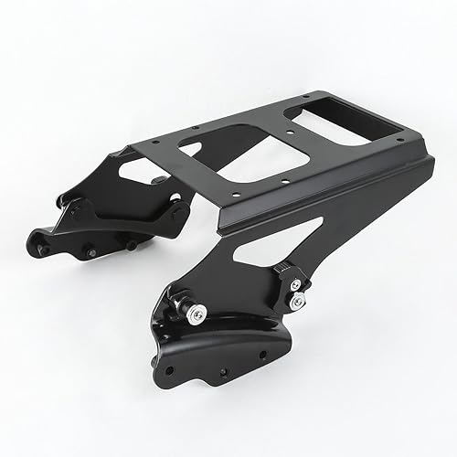 TCMT BLACK DETACHABLE TWO-UP LUGGAGE RACK WITH 4-POINT DOCKING FOR 2009-2013 HARLEY TOURING
