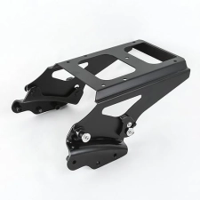 TCMT BLACK DETACHABLE TWO-UP LUGGAGE RACK WITH 4-POINT DOCKING FOR 2009-2013 HARLEY TOURING