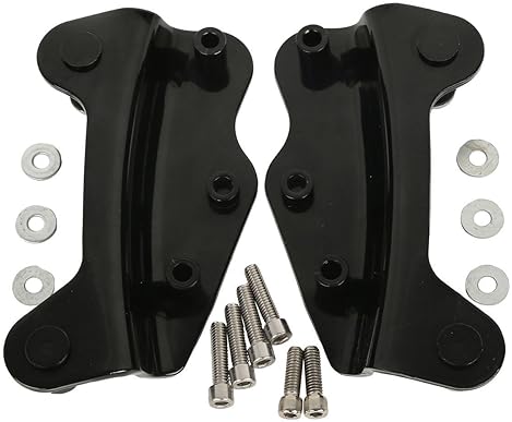 TCMT BLACK DETACHABLE TWO-UP LUGGAGE RACK WITH 4-POINT DOCKING FOR 2009-2013 HARLEY TOURING