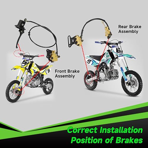 XIKOBY HYDRAULIC FRONT 12MM REAR DISC BRAKE CALIPER FOR APOLLO SSR TAO TAO COOLSTER 50-125CC BIKES