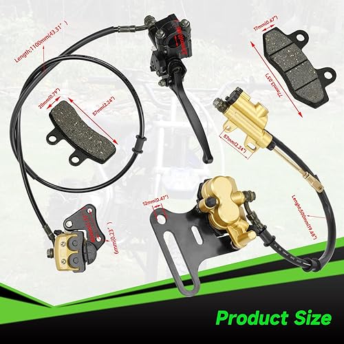 XIKOBY HYDRAULIC FRONT 12MM REAR DISC BRAKE CALIPER FOR APOLLO SSR TAO TAO COOLSTER 50-125CC BIKES