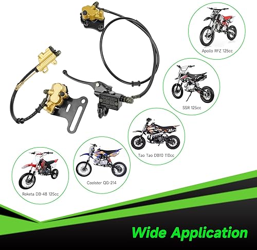 XIKOBY HYDRAULIC FRONT 12MM REAR DISC BRAKE CALIPER FOR APOLLO SSR TAO TAO COOLSTER 50-125CC BIKES