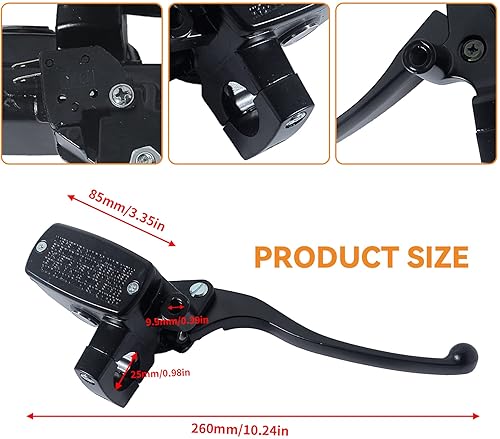 STYLEMAFIA UNIVERSAL 1 25MM MOTORCYCLE BRAKE MASTER CYLINDER CLUTCH LEVER KIT FOR HONDA KAWASAKI YAMAHA
