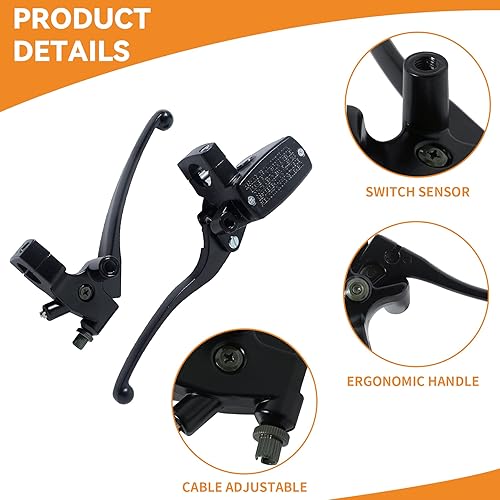 STYLEMAFIA UNIVERSAL 1 25MM MOTORCYCLE BRAKE MASTER CYLINDER CLUTCH LEVER KIT FOR HONDA KAWASAKI YAMAHA