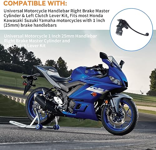 STYLEMAFIA UNIVERSAL 1 25MM MOTORCYCLE BRAKE MASTER CYLINDER CLUTCH LEVER KIT FOR HONDA KAWASAKI YAMAHA