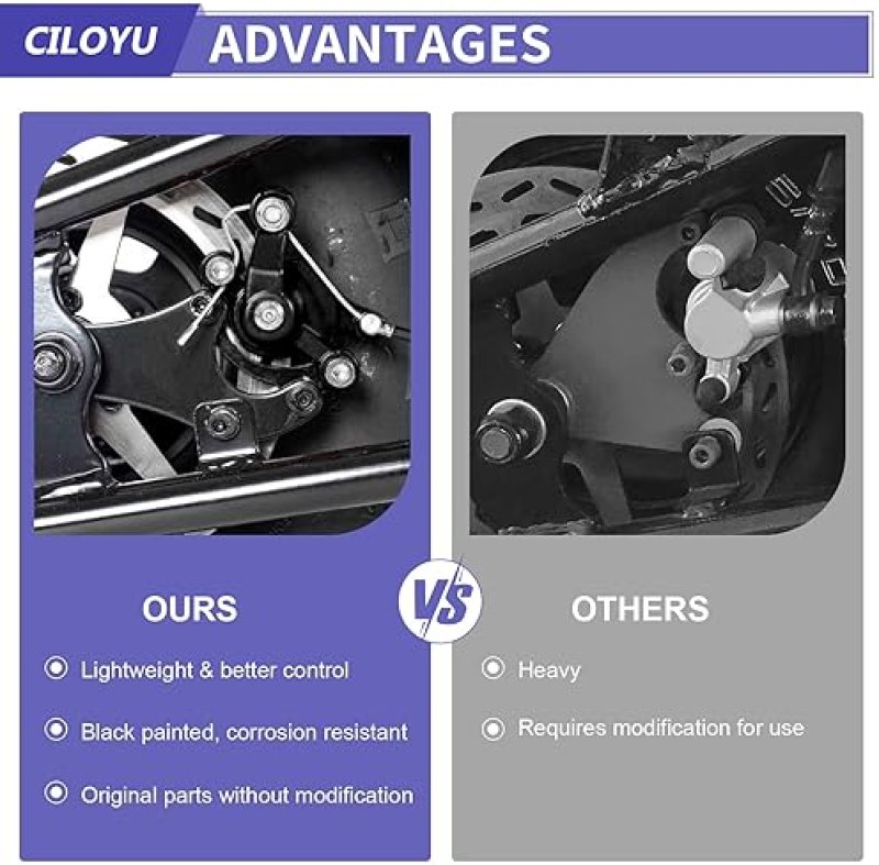 CILOYU MINI BIKE REAR BRAKE CALIPER BRACKET CABLE KIT FOR MONSTER MOTO 80CC 105CC POWERSPORTS