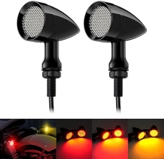 PBYMT LED MOTORCYCLE BULLET TURN SIGNALS SMD BLINKER LIGHTS REAR FOR HONDA YAMAHA SUZUKI KAWASAKI HA