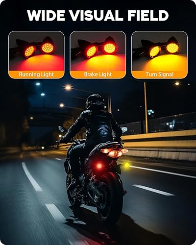 PBYMT LED MOTORCYCLE BULLET TURN SIGNALS SMD BLINKER LIGHTS REAR FOR HONDA YAMAHA SUZUKI KAWASAKI HA