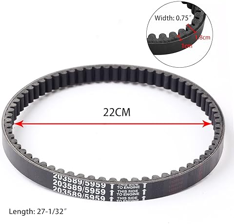 BLACKHORSE-RACING 3PCS 30 SERIES GO KART DRIVE BELT REPLACEMENT FOR MANCO 5959 COMET 203589