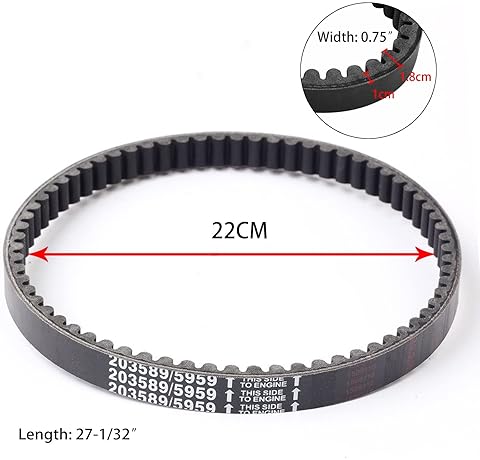 BLACKHORSE-RACING 3PCS 30 SERIES GO KART DRIVE BELT REPLACEMENT FOR MANCO 5959 COMET 203589