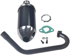 LZEVIAERI EXHAUST PIPE WITH MUFFLER FOR COLEMAN CT200U BT200X HONDA GX160 GX200 PREDATOR 212CC GO KART
