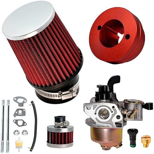 JMCHSTORE RED AIR FILTER ADAPTER KIT FOR MONSTER MEGA MOTO MMB80 MMB105 80-105CC MINI BIKES
