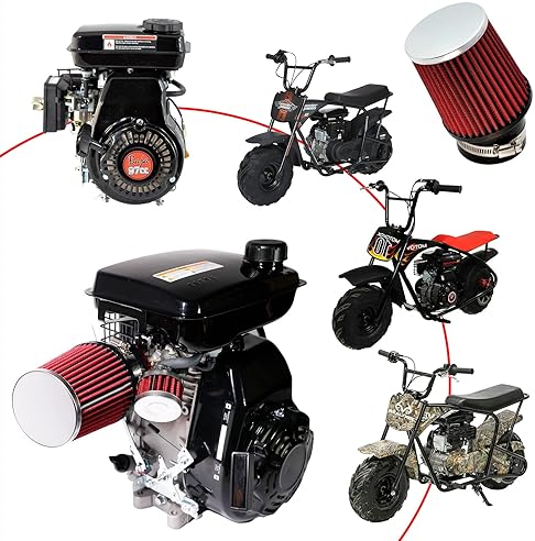 JMCHSTORE RED AIR FILTER ADAPTER KIT FOR MONSTER MEGA MOTO MMB80 MMB105 80-105CC MINI BIKES