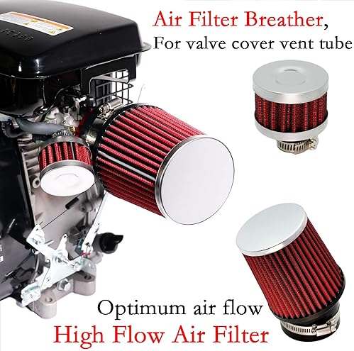 JMCHSTORE RED AIR FILTER ADAPTER KIT FOR MONSTER MEGA MOTO MMB80 MMB105 80-105CC MINI BIKES