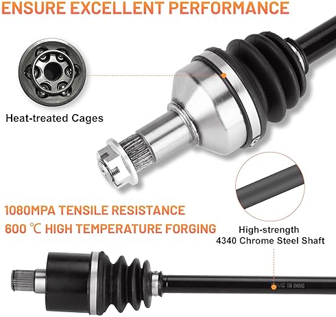 MAGORFAS REAR CV AXLE FOR ARCTIC CAT WILDCAT 1000 LTD X1000 SE 2012-2016 LEFT RIGHT HALF SHAFT