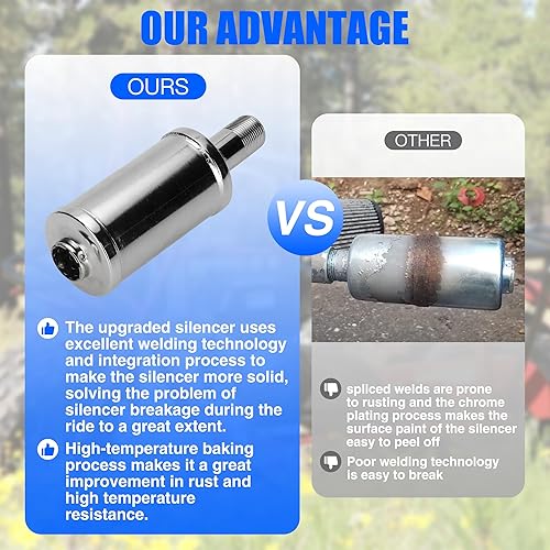 YOXUFA 212CC CARBURETOR EXHAUST MUFFLER KIT FOR PREDATOR 212CC 224CC 6.5HP MINI BIKE GO KART