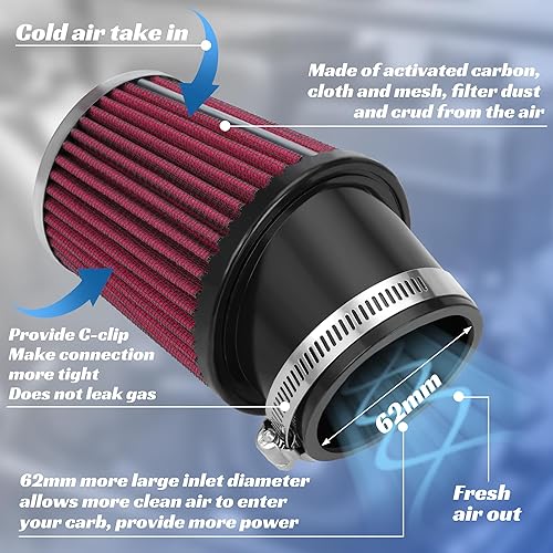 YOXUFA 212CC CARBURETOR EXHAUST MUFFLER KIT FOR PREDATOR 212CC 224CC 6.5HP MINI BIKE GO KART