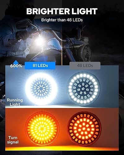BENLARI 1157 LED TURN SIGNAL LIGHTS FRONT REAR 81 LEDS FOR HARLEY DAVIDSON 1986-2024