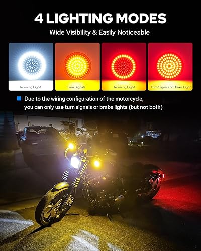 BENLARI 1157 LED TURN SIGNAL LIGHTS FRONT REAR 81 LEDS FOR HARLEY DAVIDSON 1986-2024