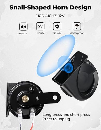 KEMIMOTO UTV TURN SIGNAL KIT WITH HORN, PRE-WIRED PLUG PLAY BLINKER, ROCKER SWITCH, UNIVERSAL