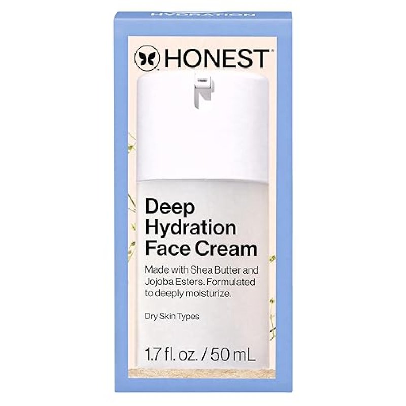HONEST BEAUTY DEEP HYDRATION FACE CREAM FOR DRY, SENSITIVE SKIN HYPOALLERGENIC, 1.7 FL OZ