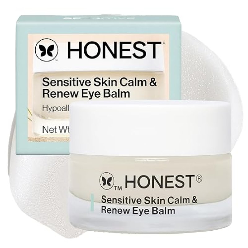 HONEST BEAUTY CALM RENEW EYE BALM FOR SENSITIVE SKIN MOISTURIZING, FIRMING, VEGAN, 0.5 OZ