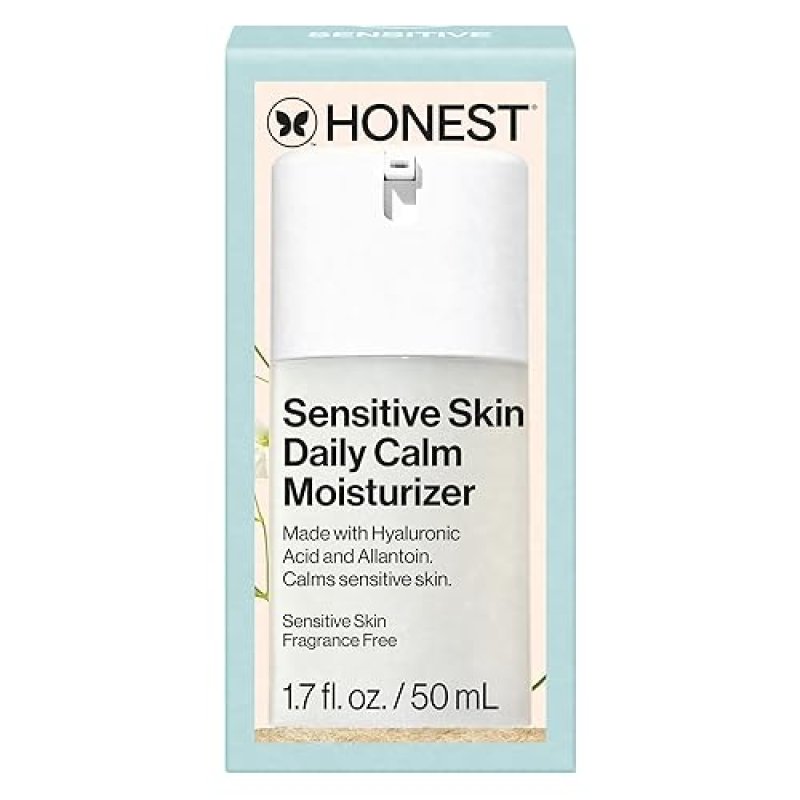 HONEST BEAUTY SENSITIVE SKIN MOISTURIZER LIGHTWEIGHT, HYDRATING, REDUCES REDNESS, VEGAN 1.7OZ