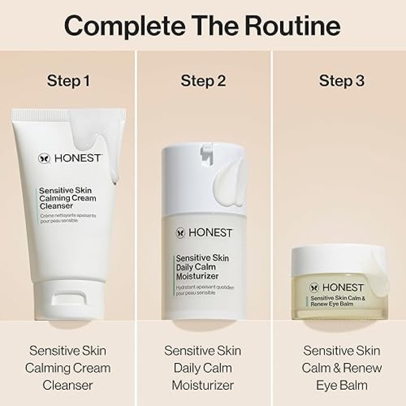 HONEST BEAUTY SENSITIVE SKIN EYE BALM 0.5 OZ MOISTURIZING, FIRMING, HYPOALLERGENIC, VEGAN