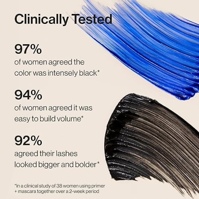 HONEST BEAUTY 2-IN-1 VOLUMIZING MASCARA LASH PRIMER WITH CASTOR OIL, VEGAN, SENSITIVE EYES