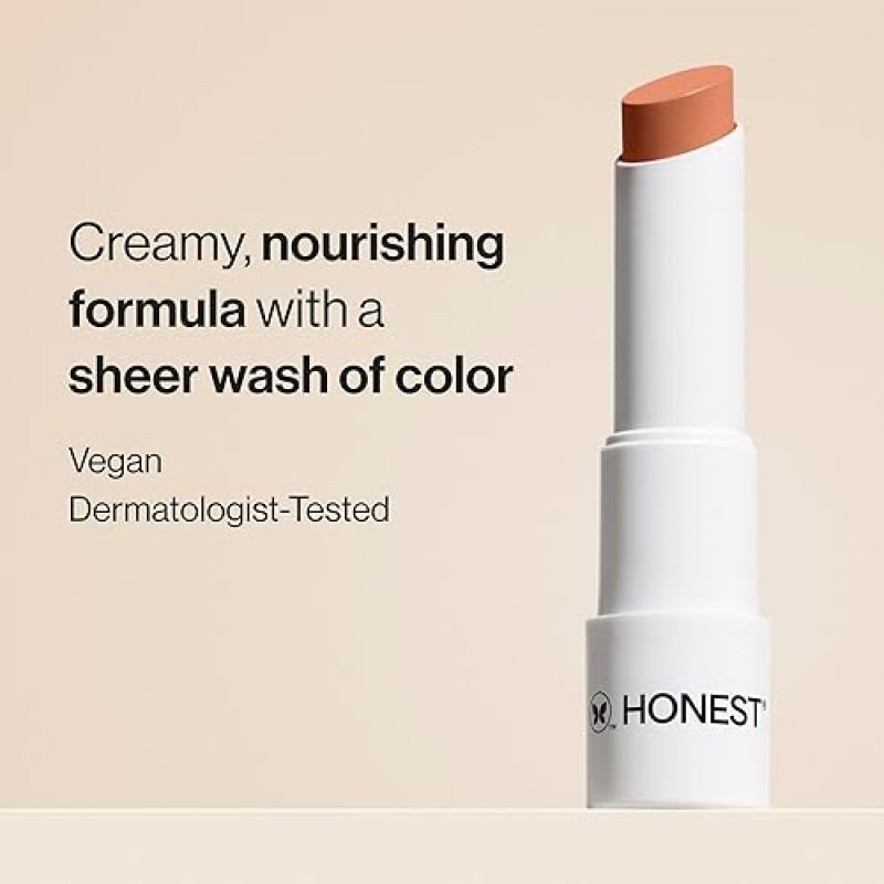HONEST BEAUTY VEGAN TINTED LIP BALM WITH ACAI AVOCADO ANTIOXIDANT, PARABEN CRUELTY FREE