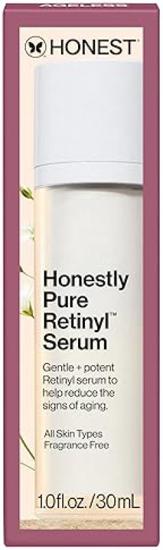 HONEST BEAUTY NIGHTLY RETINYL SERUM MOISTURIZES, EXFOLIATES, REDUCES FINE LINES, VEGAN