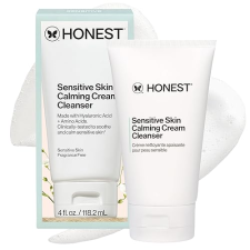HONEST BEAUTY SENSITIVE SKIN CALMING CREAM CLEANSER HYDRATING, HYPOALLERGENIC, VEGAN 4 OZ