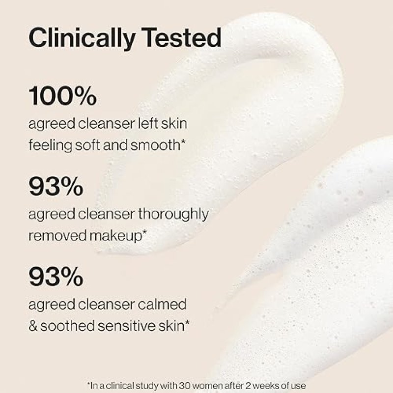 HONEST BEAUTY SENSITIVE SKIN CALMING CREAM CLEANSER HYDRATING, HYPOALLERGENIC, VEGAN 4 OZ