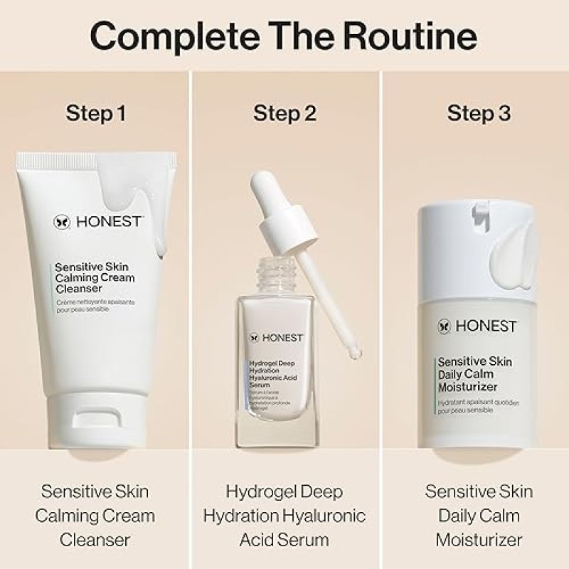 HONEST BEAUTY SENSITIVE SKIN MOISTURIZER LIGHTWEIGHT, REDUCES REDNESS, HYDRATING, VEGAN 1.7OZ
