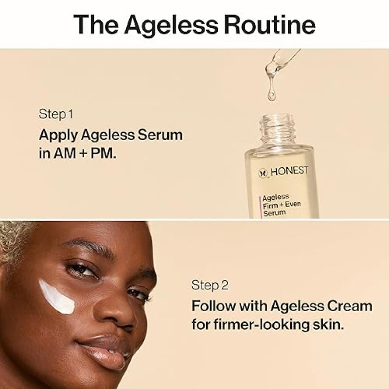 HONEST BEAUTY AGELESS FIRM SMOOTH CREAM VEGAN COLLAGEN, FRAGRANCE-FREE, 1.7 FL OZ