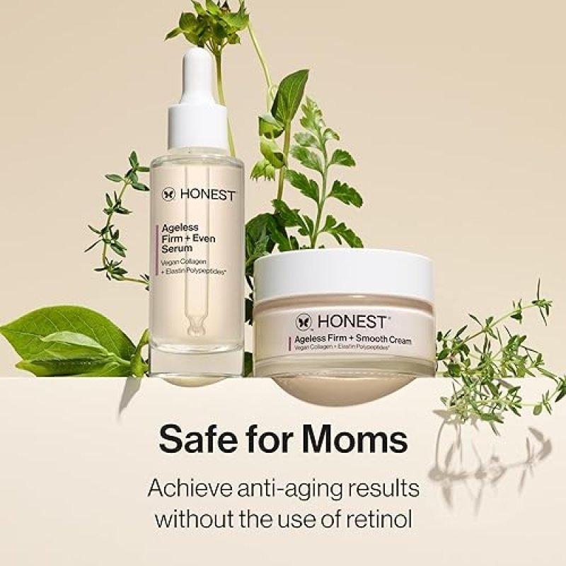 HONEST BEAUTY AGELESS FIRM SMOOTH CREAM VEGAN COLLAGEN, FRAGRANCE-FREE, 1.7 FL OZ
